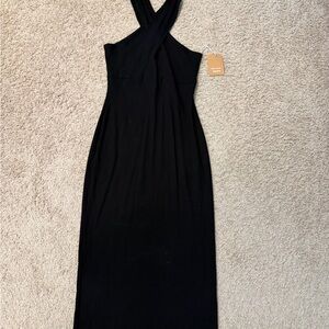 Reformation Black One Shoulder Dress